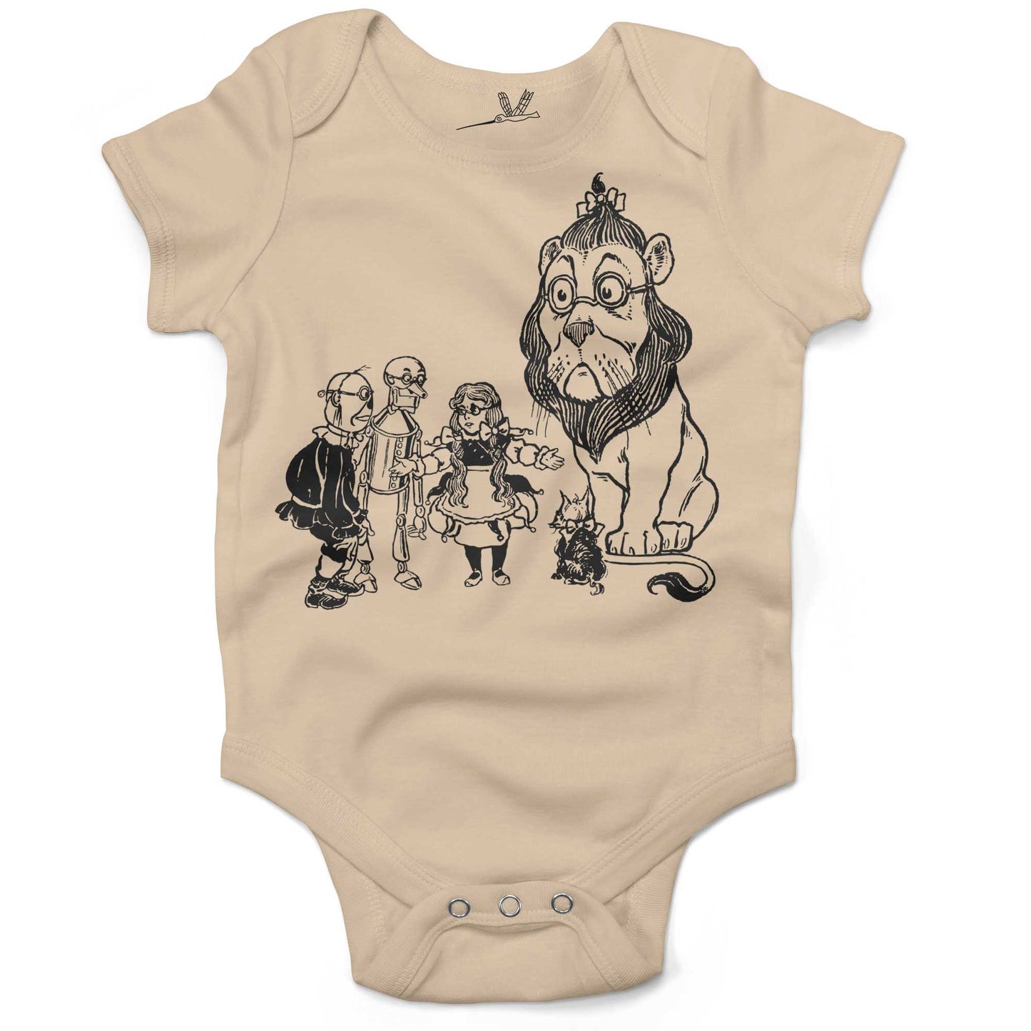 Wizard Of Oz Infant Bodysuit-Organic Natural-3-6 months