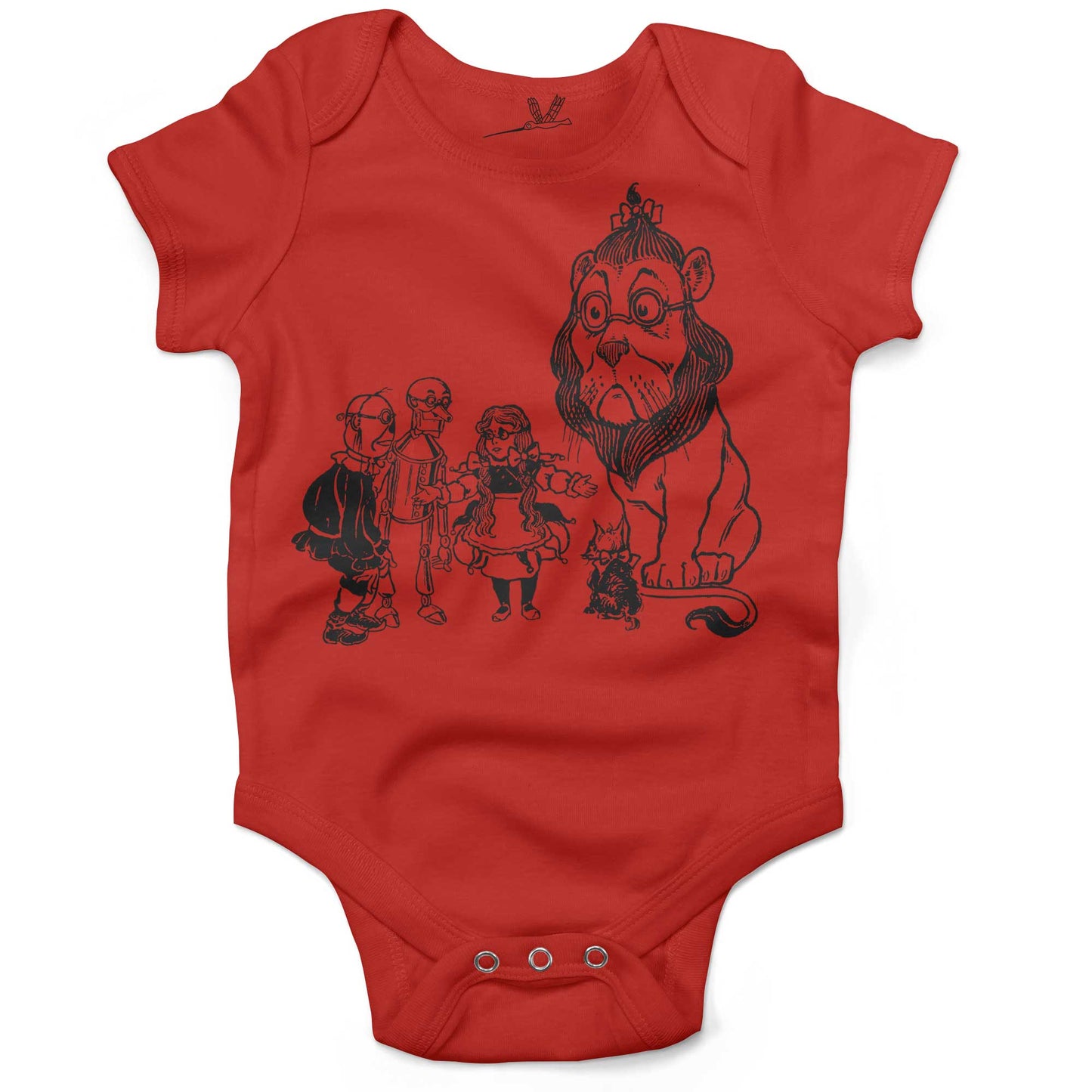 Wizard Of Oz Infant Bodysuit-Organic Red-3-6 months