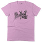 Alice In Wonderland Tea Party Unisex Or Women's Cotton T-shirt-Pink-Woman