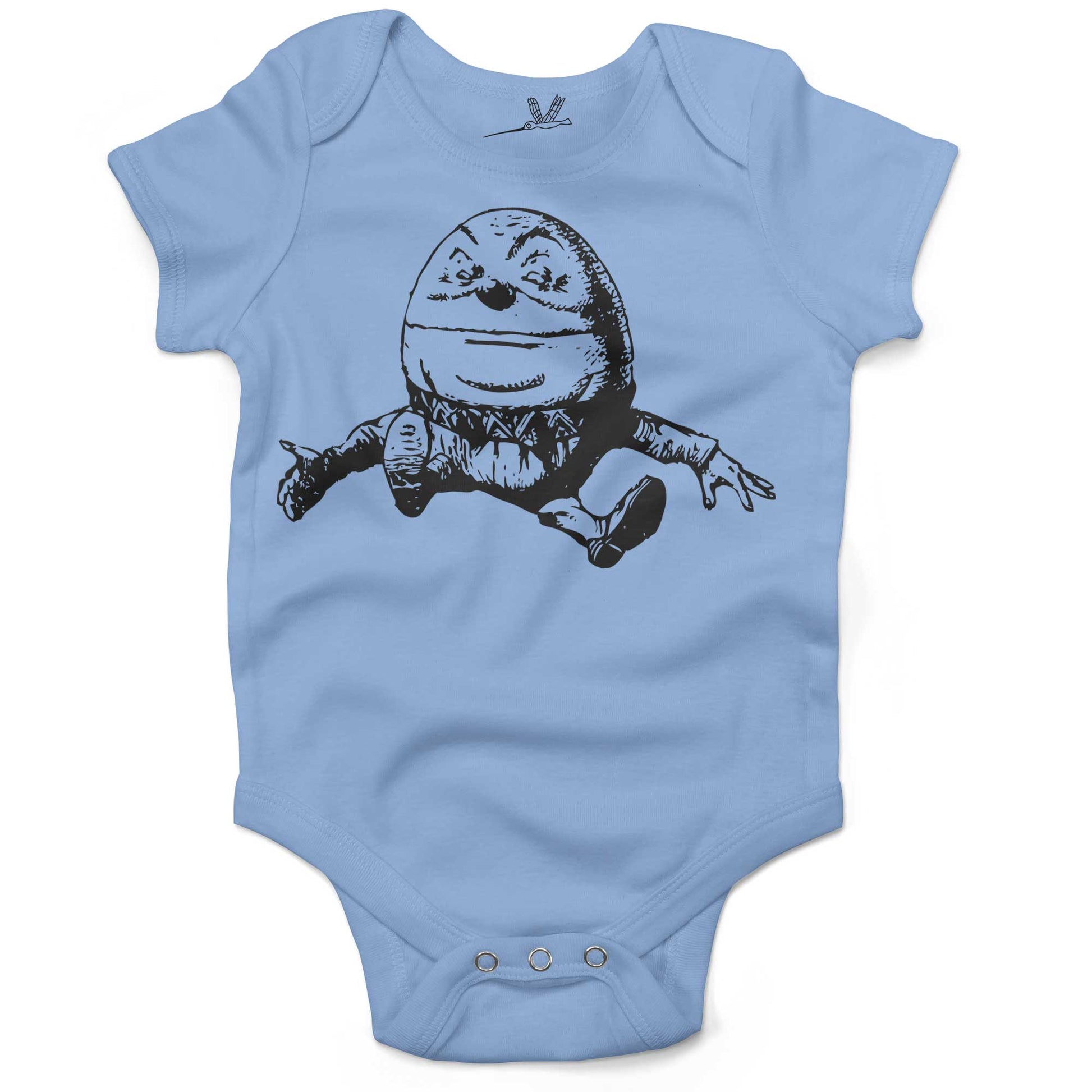 Humpty Dumpty Infant Bodysuit or Raglan Tee-Organic Baby Blue-3-6 months
