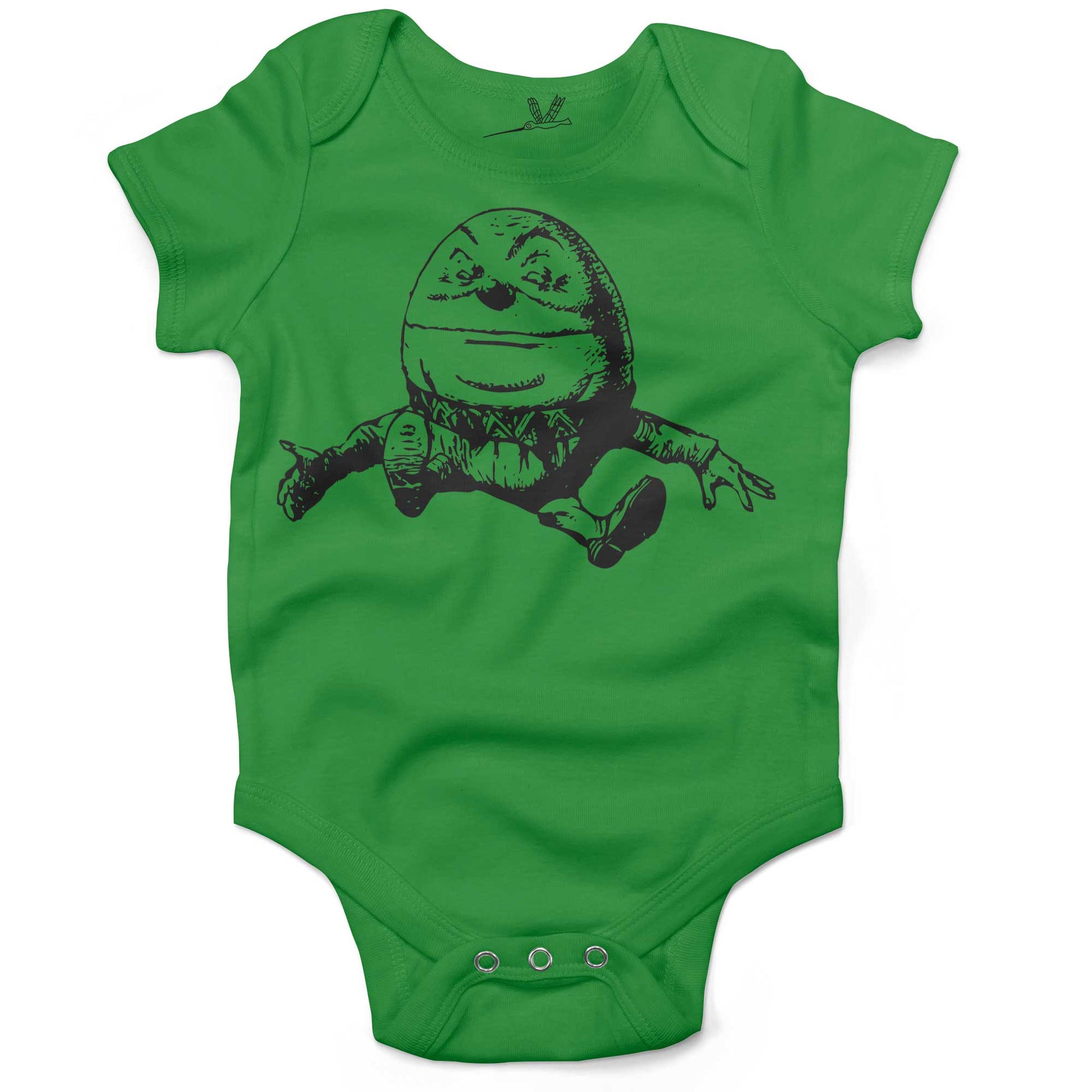 Humpty Dumpty Infant Bodysuit or Raglan Tee-Grass Green-3-6 months