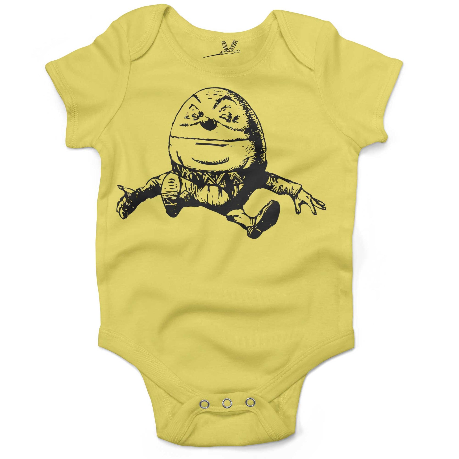 Humpty Dumpty Infant Bodysuit or Raglan Tee-Yellow-3-6 months