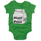 Half Pint Of Milk Infant Bodysuit or Raglan Tee-Grass Green-3-6 months