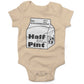 Half Pint Of Milk Infant Bodysuit or Raglan Tee-Organic Natural-3-6 months