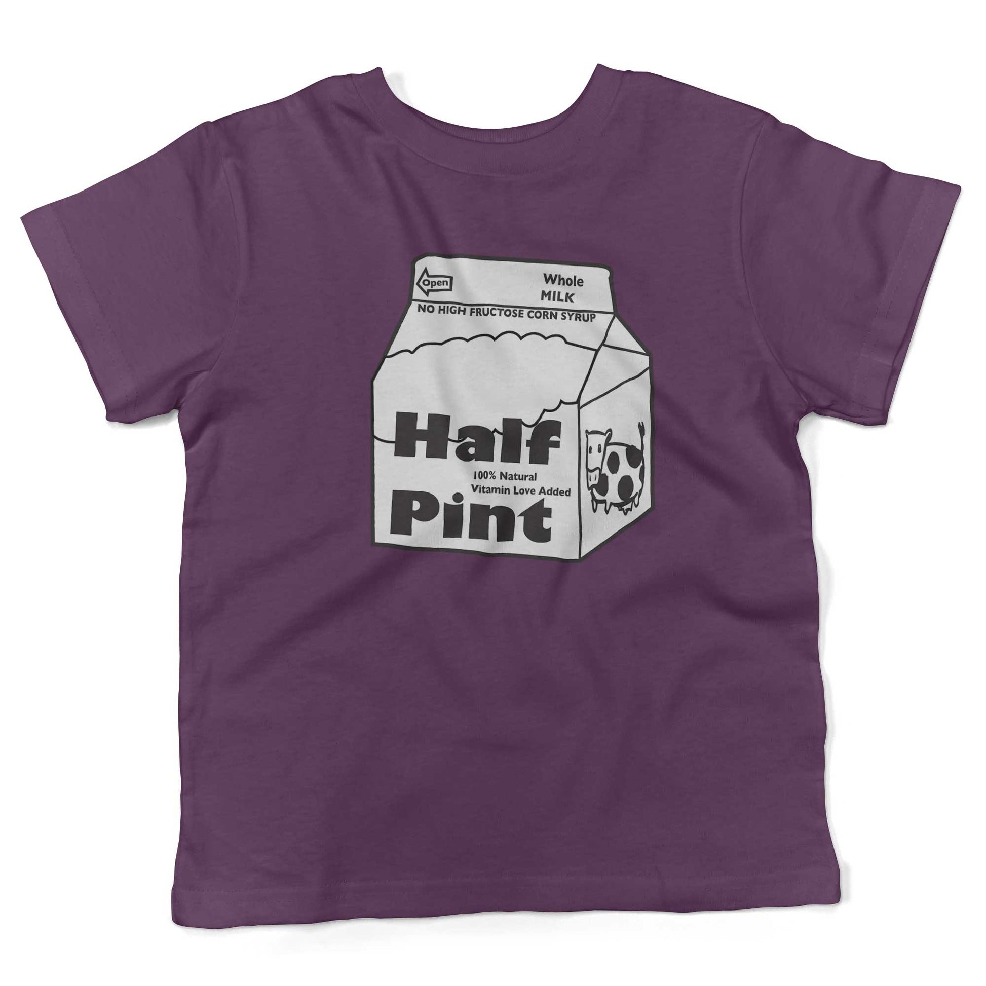 Half Pint Of Milk Toddler Shirt-Organic Purple-2T