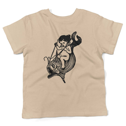 Water Baby Riding A Giant Fish Toddler Shirt-Organic Natural-2T