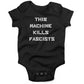 This Machine Kills Fascists Baby One Piece or Raglan Tee-Organic Black-3-6 months