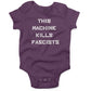 This Machine Kills Fascists Baby One Piece or Raglan Tee-Organic Purple-3-6 months