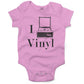 I Play Vinyl Baby One Piece or Raglan Tee-Organic Pink-3-6 months