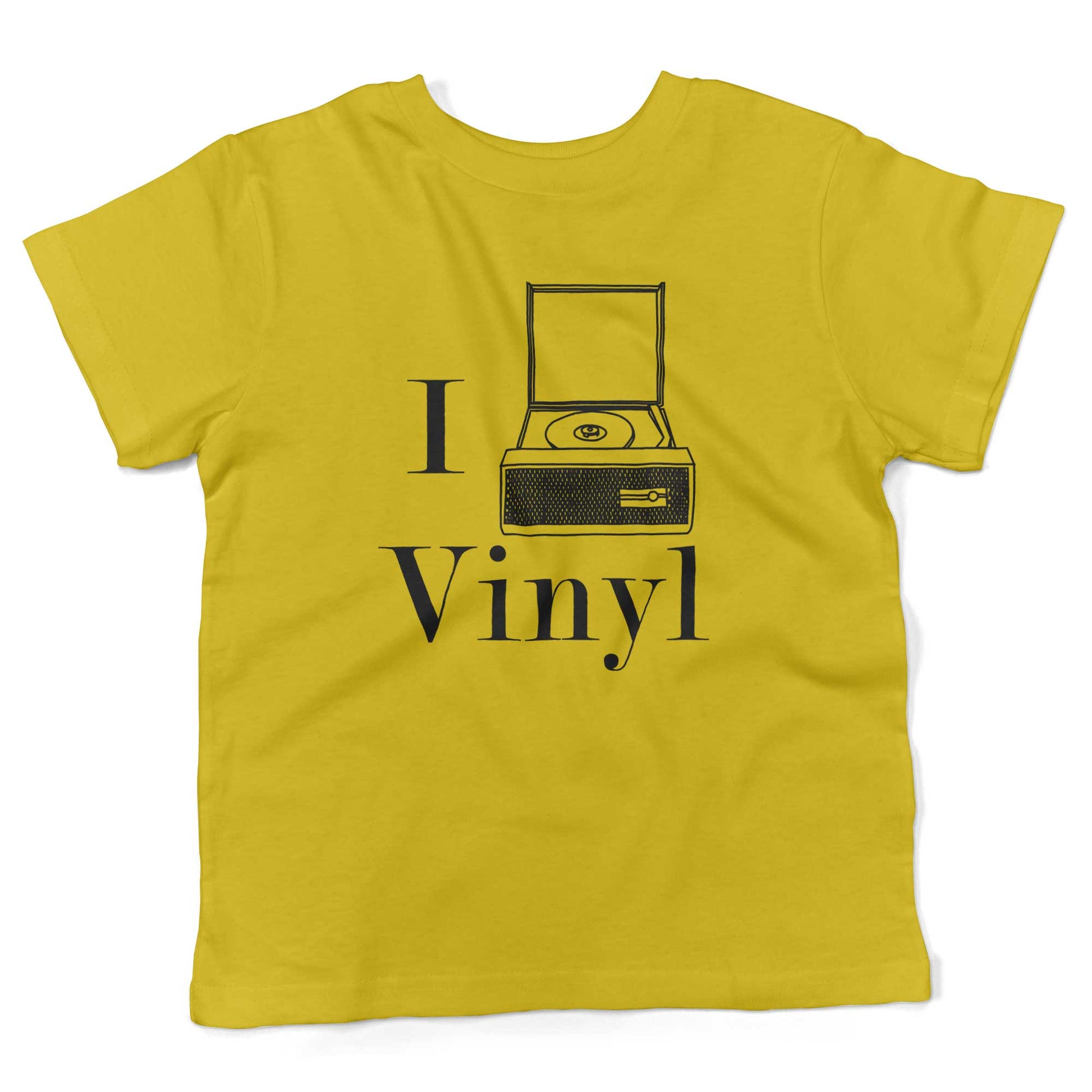 I Play Vinyl Toddler Shirt-Sunshine Yellow-2T