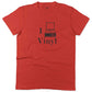 I Play Vinyl Unisex Or Women's Cotton T-shirt-Red-Woman