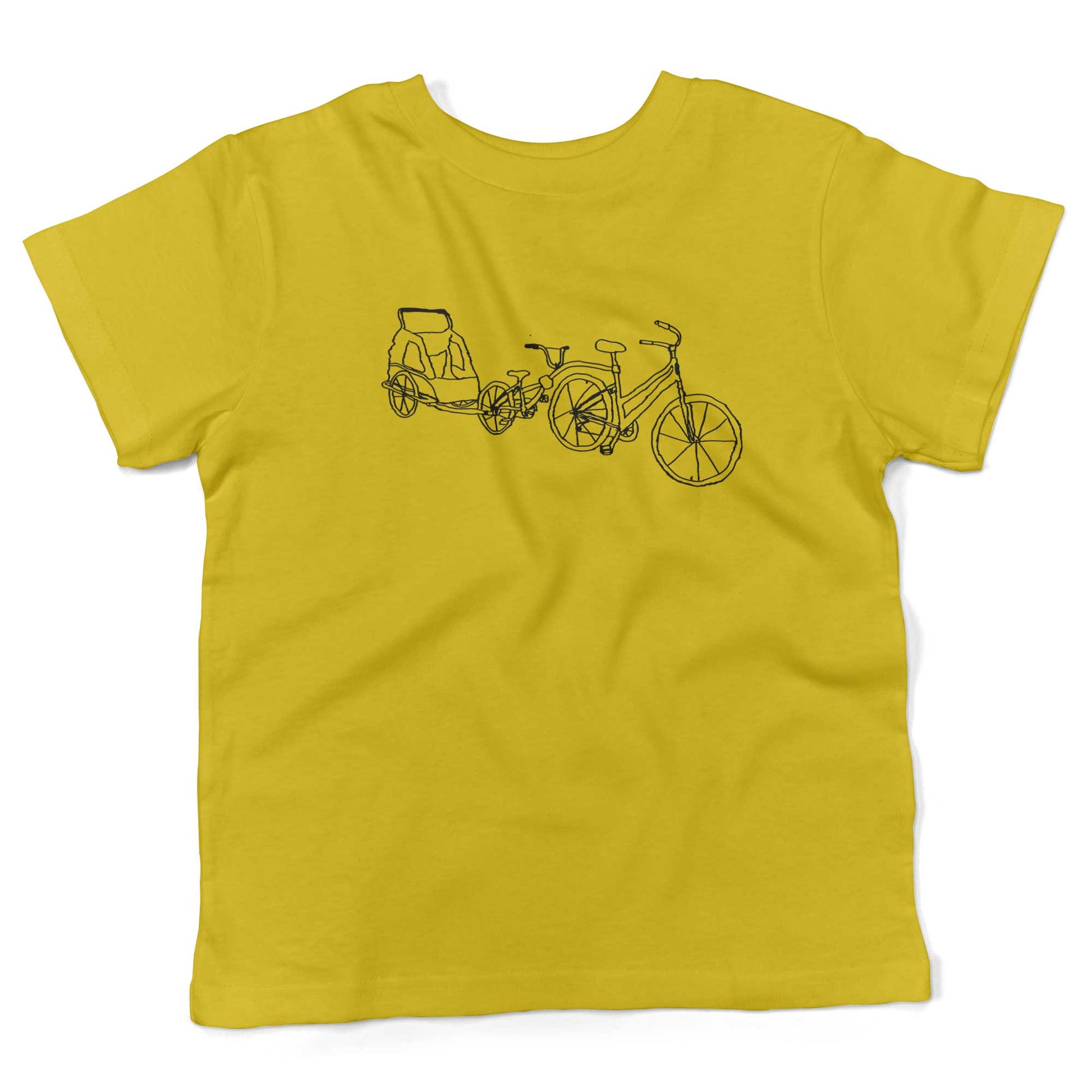 Family Bike Caravan Toddler Shirt-Sunshine Yellow-2T