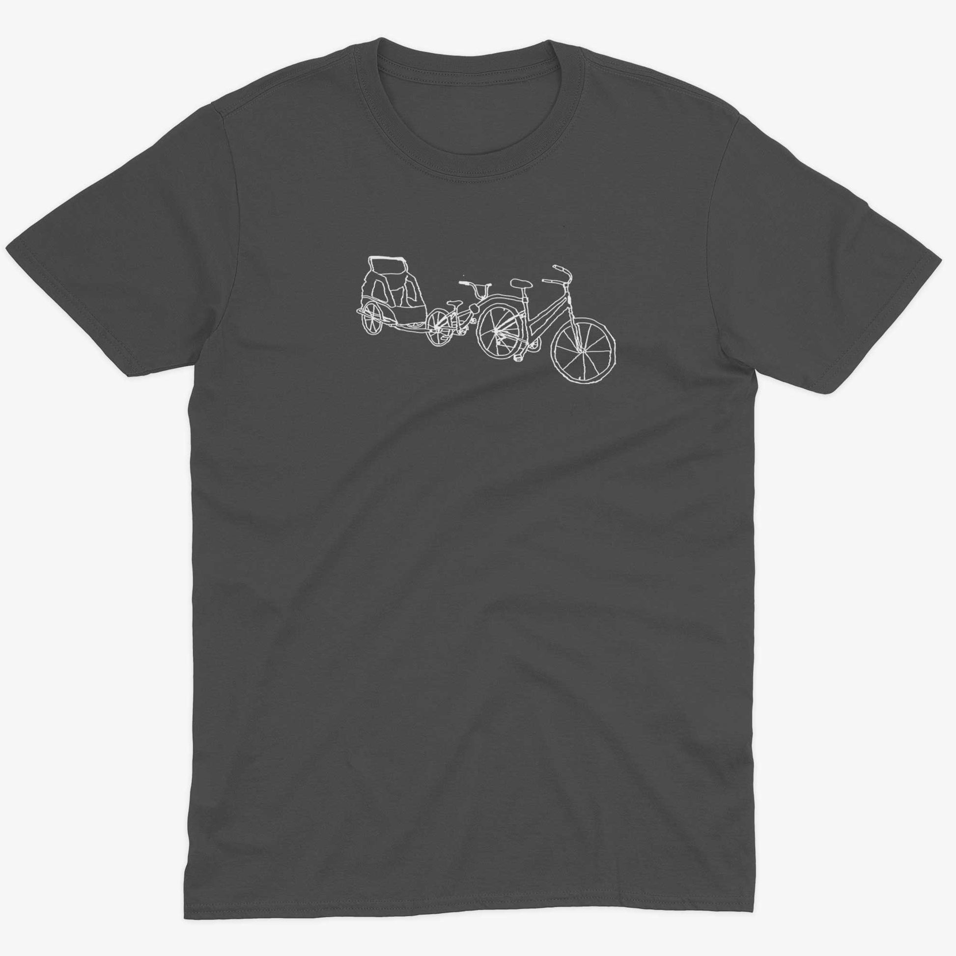 Family Bike Caravan Unisex Or Women's Cotton T-shirt-Asphalt-Unisex