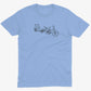Family Bike Caravan Unisex Or Women's Cotton T-shirt-Baby Blue-Unisex