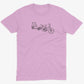 Family Bike Caravan Unisex Or Women's Cotton T-shirt-Pink-Unisex