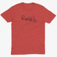 Family Bike Caravan Unisex Or Women's Cotton T-shirt-Red-Unisex