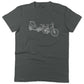 Family Bike Caravan Unisex Or Women's Cotton T-shirt-Asphalt-Woman