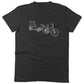 Family Bike Caravan Unisex Or Women's Cotton T-shirt-Black-Woman