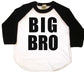 BIG BRO Toddler Shirt-White/Black Raglan-6T