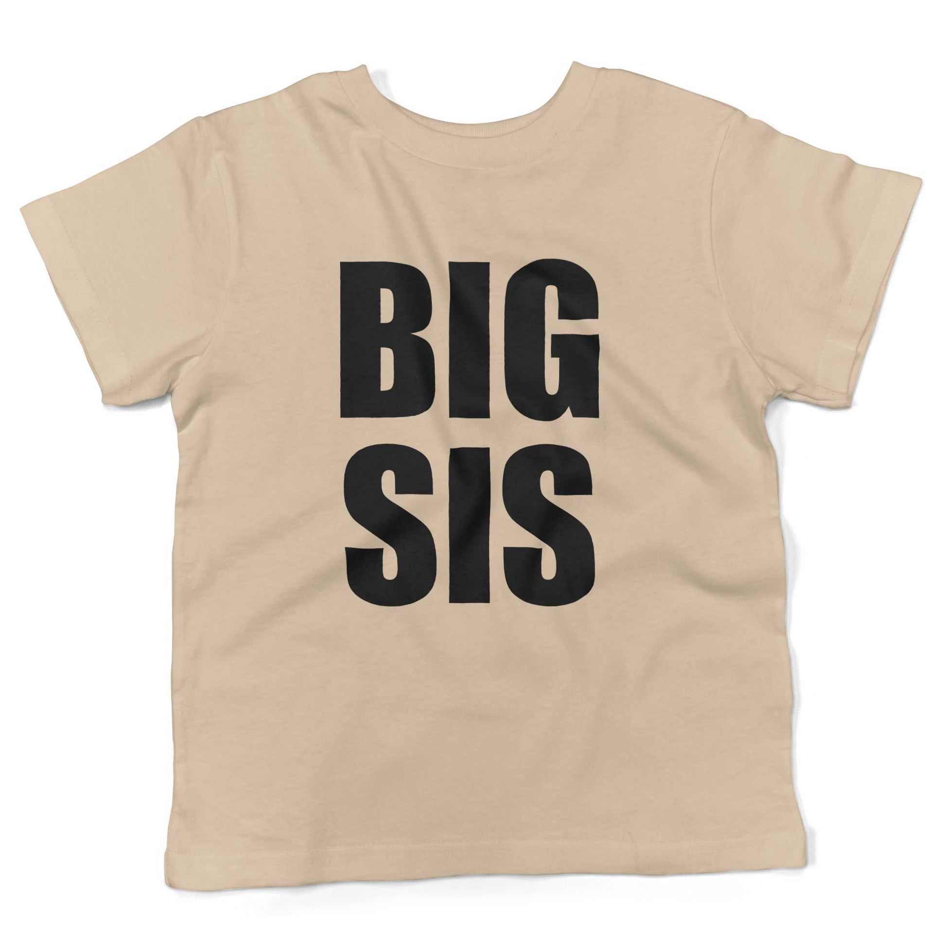 BIG SIS Toddler Shirt-Organic Natural-2T