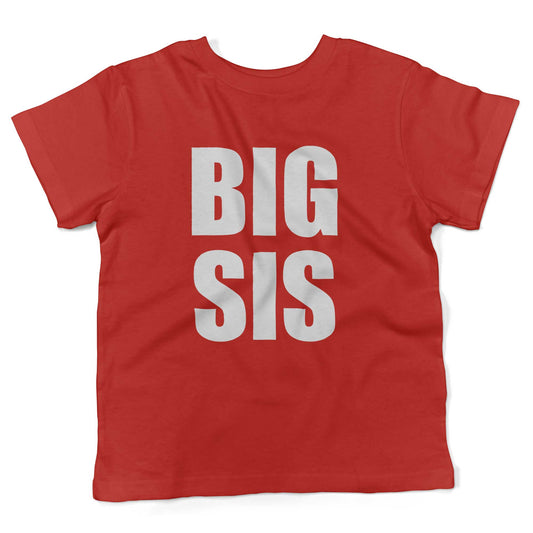 BIG SIS Toddler Shirt-Red-2T