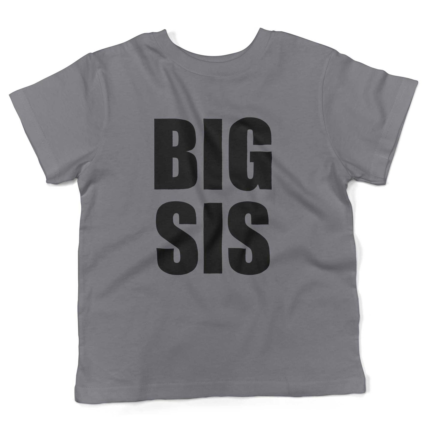 BIG SIS Toddler Shirt-Slate-2T