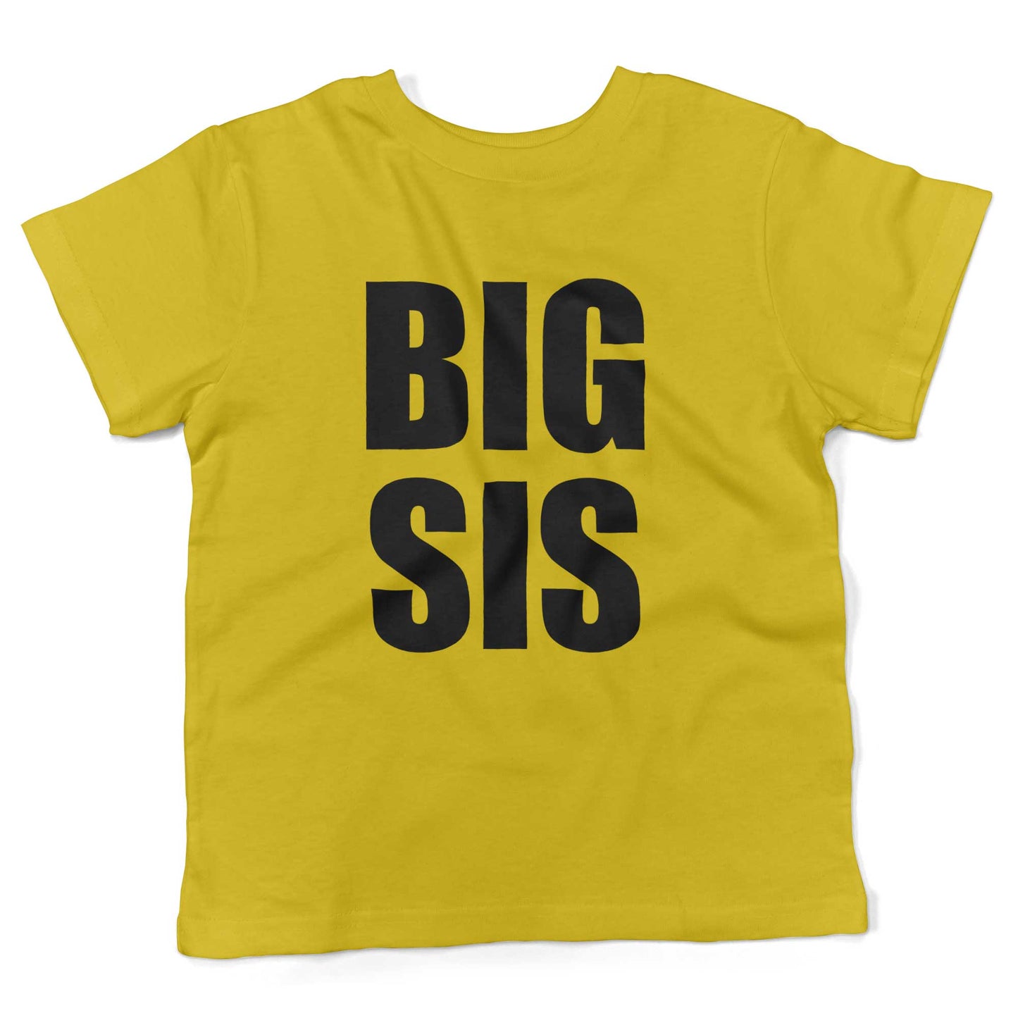 BIG SIS Toddler Shirt-Sunshine Yellow-2T