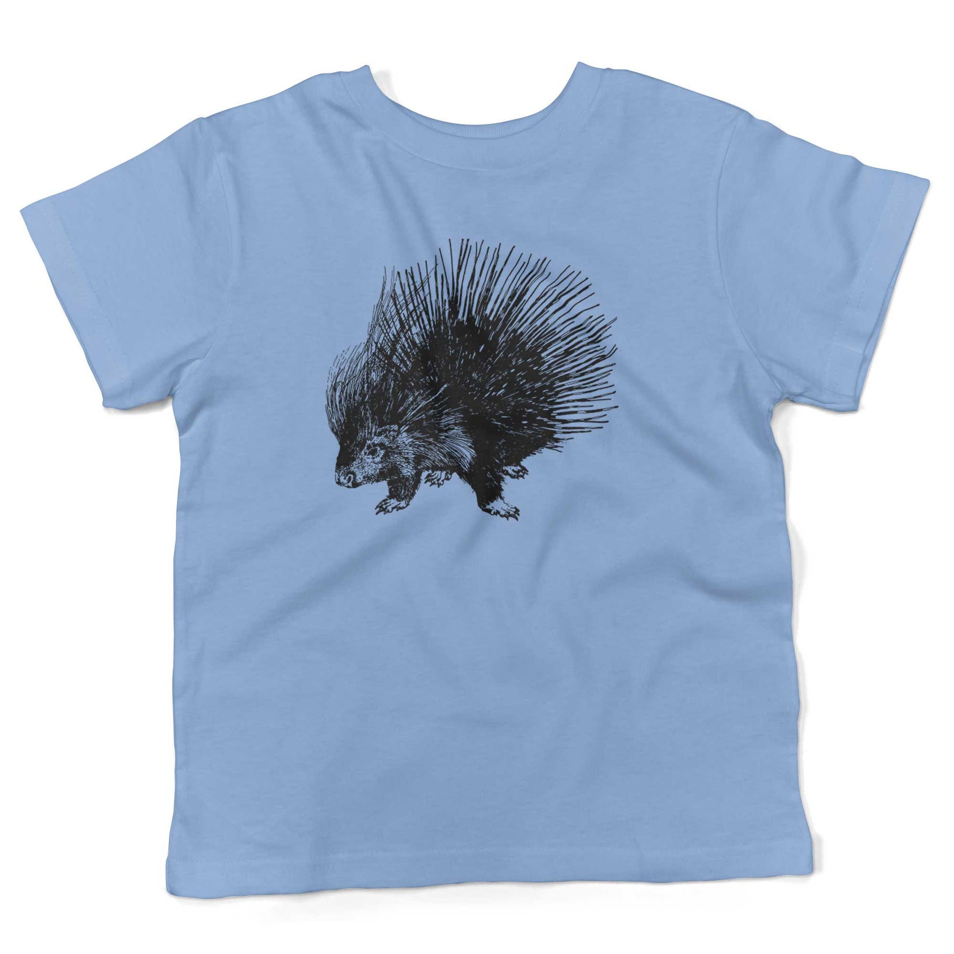 Cute Porcupine Toddler Shirt-Organic Baby Blue-2T
