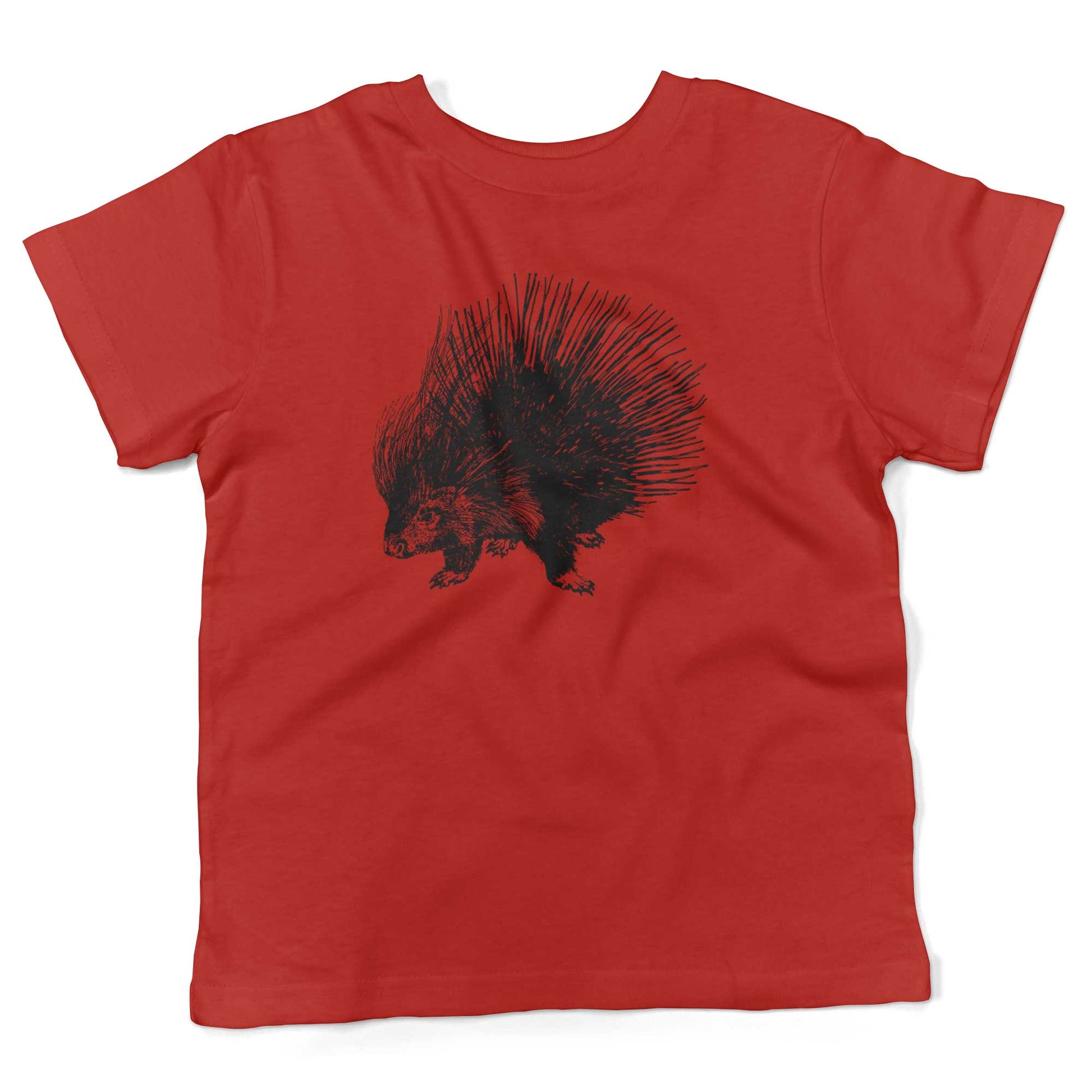 Cute Porcupine Toddler Shirt-Red-2T