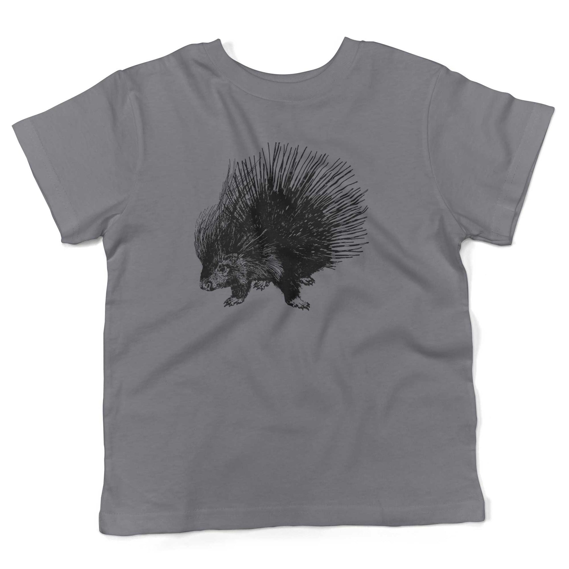 Cute Porcupine Toddler Shirt-Slate-2T