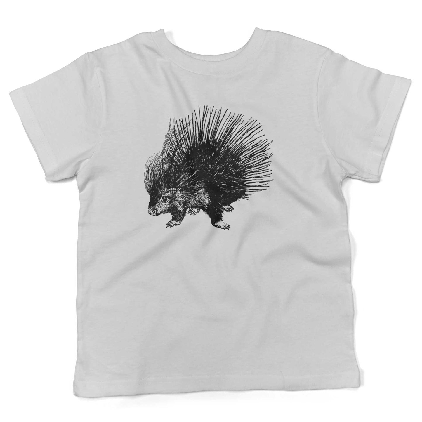 Cute Porcupine Toddler Shirt-White-2T