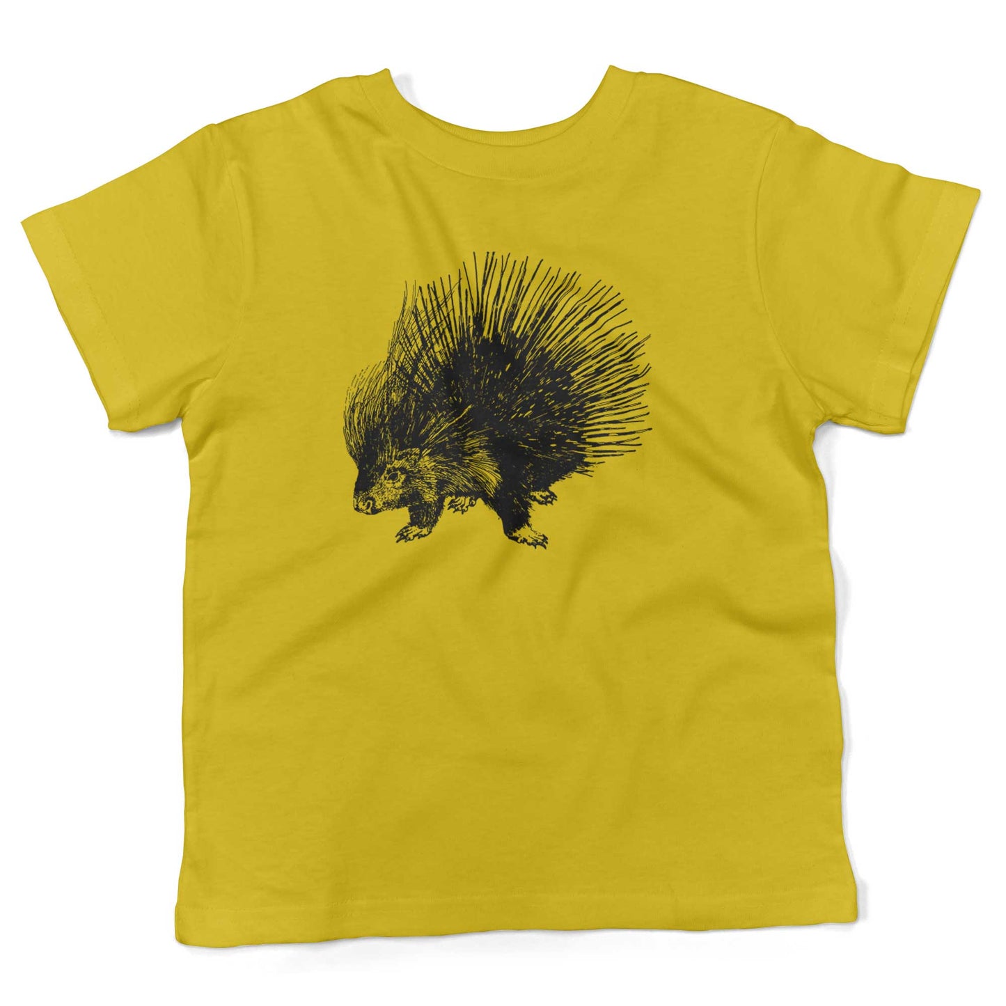 Cute Porcupine Toddler Shirt-Sunshine Yellow-2T