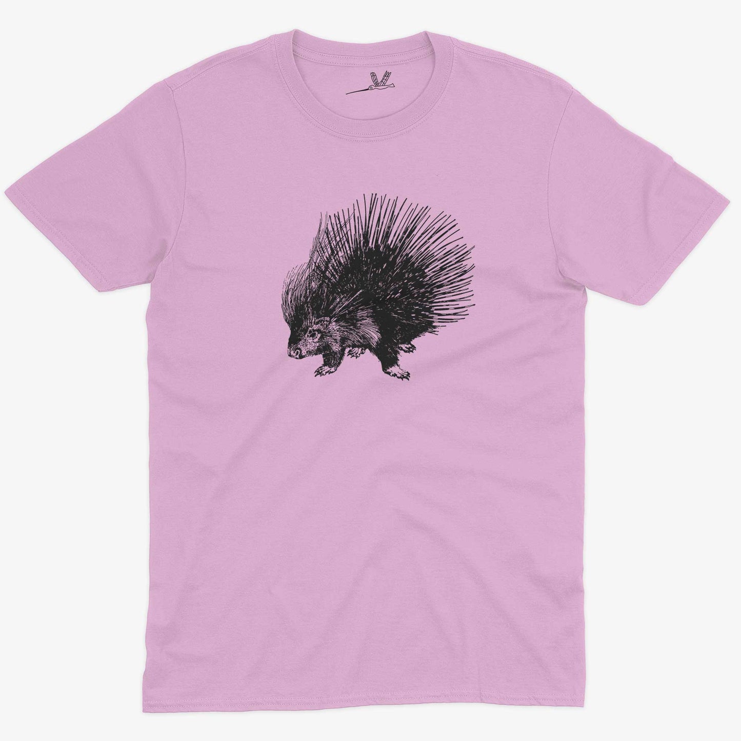 Cute Porcupine Unisex Or Women's Cotton T-shirt-Pink-Unisex