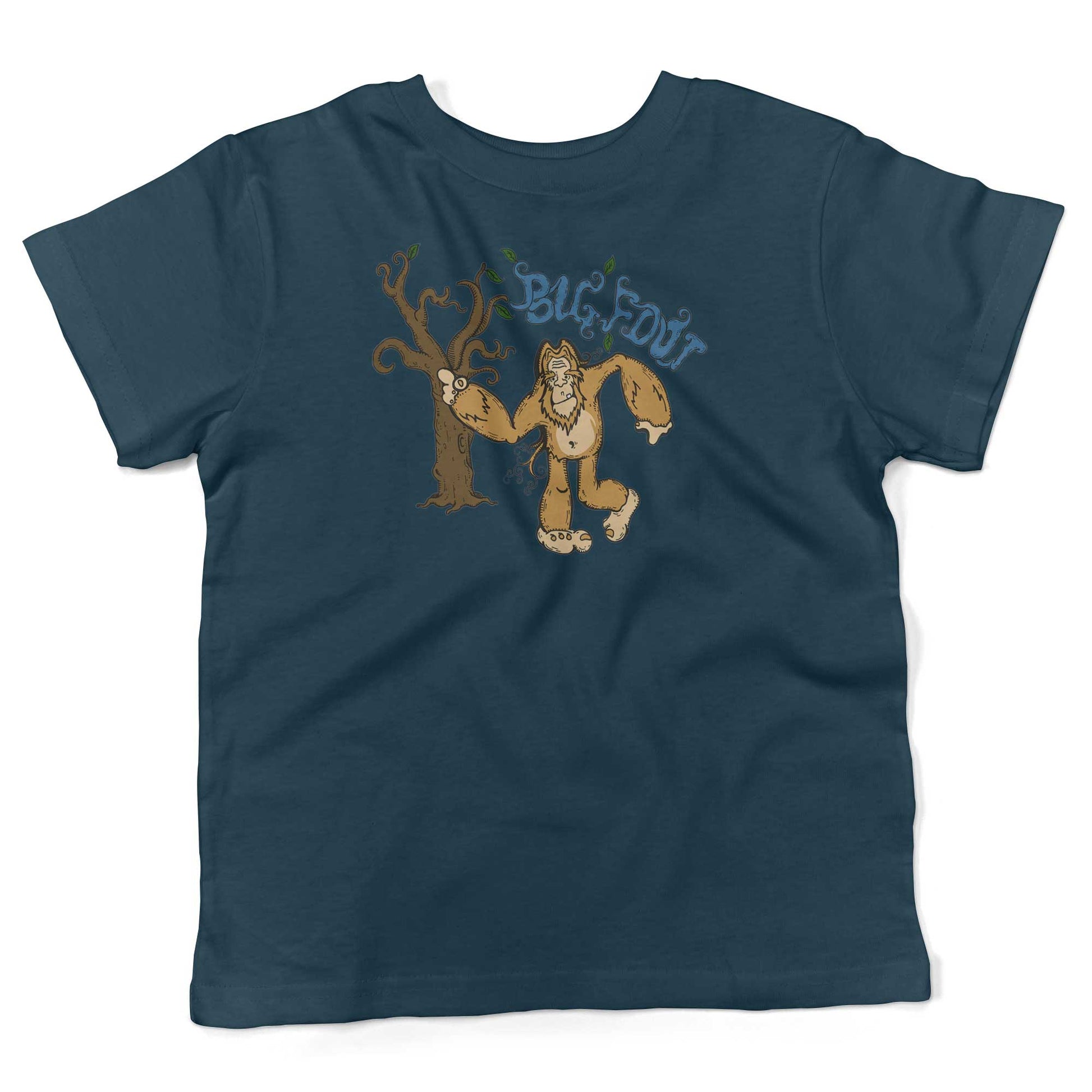 Bigfoot Toddler Shirt-Organic Pacific Blue-2T