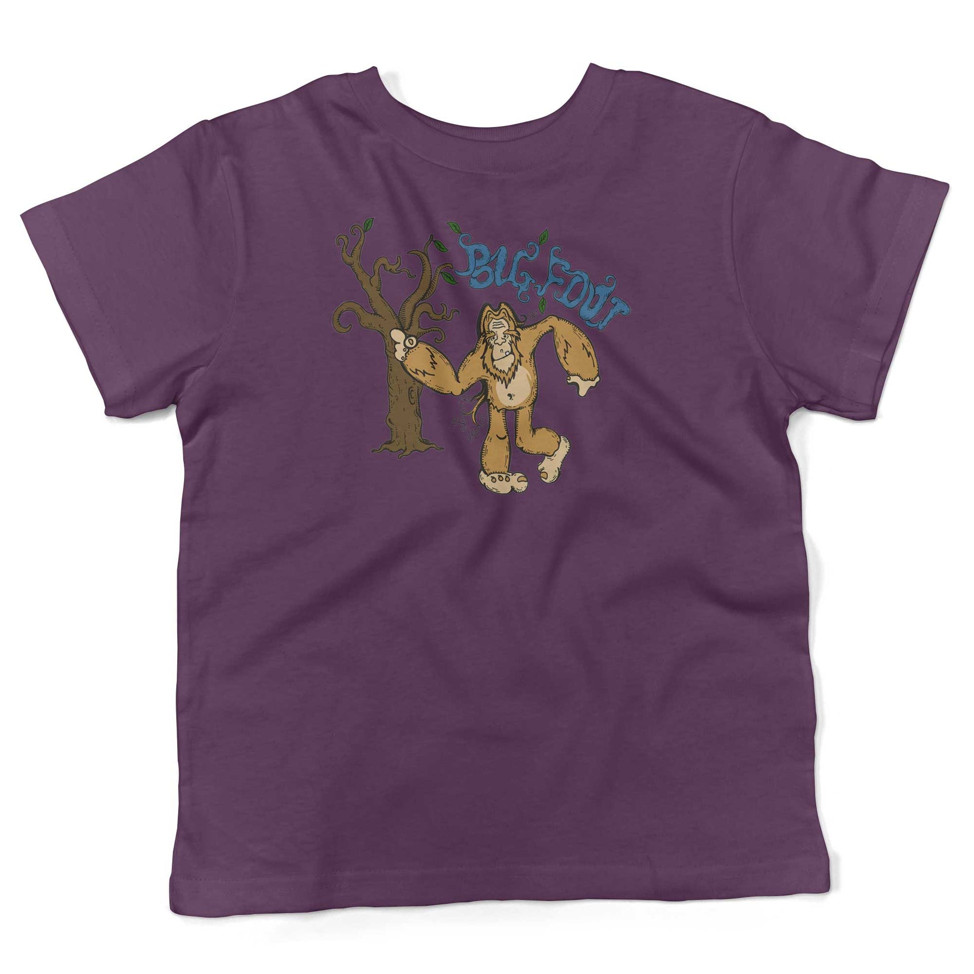 Bigfoot Toddler Shirt-Organic Purple-2T