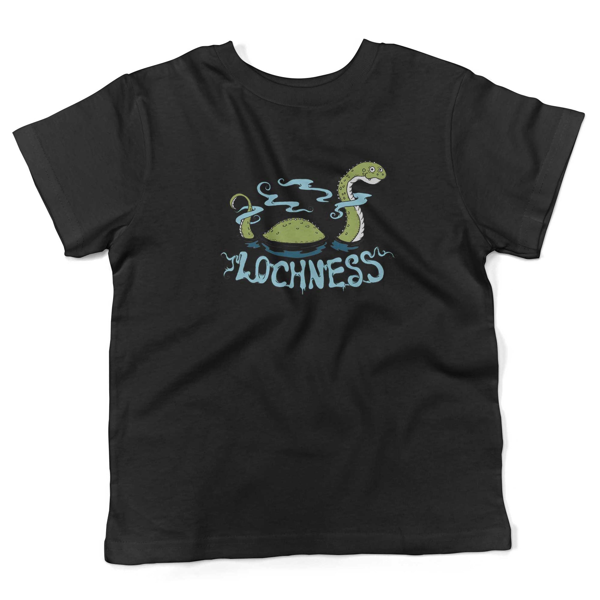 Loch Ness Monster Toddler Shirt-Organic Black-2T