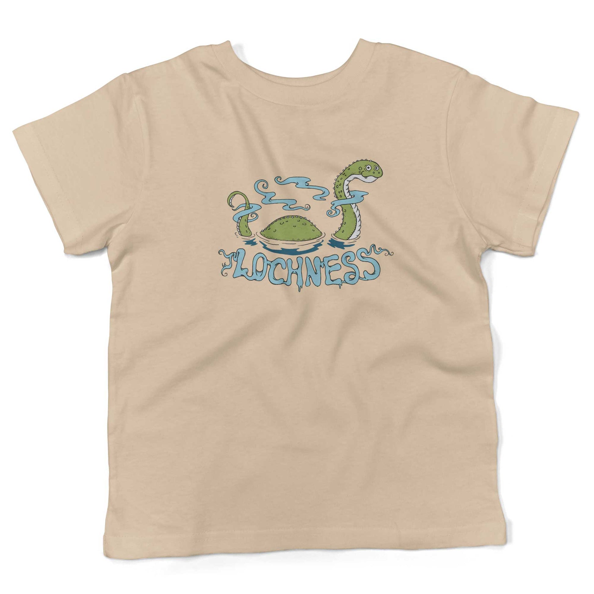 Loch Ness Monster Toddler Shirt-Organic Natural-2T