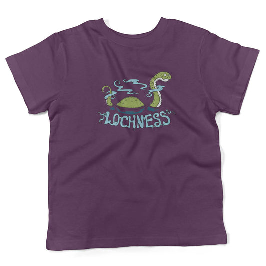 Loch Ness Monster Toddler Shirt-Organic Purple-2T
