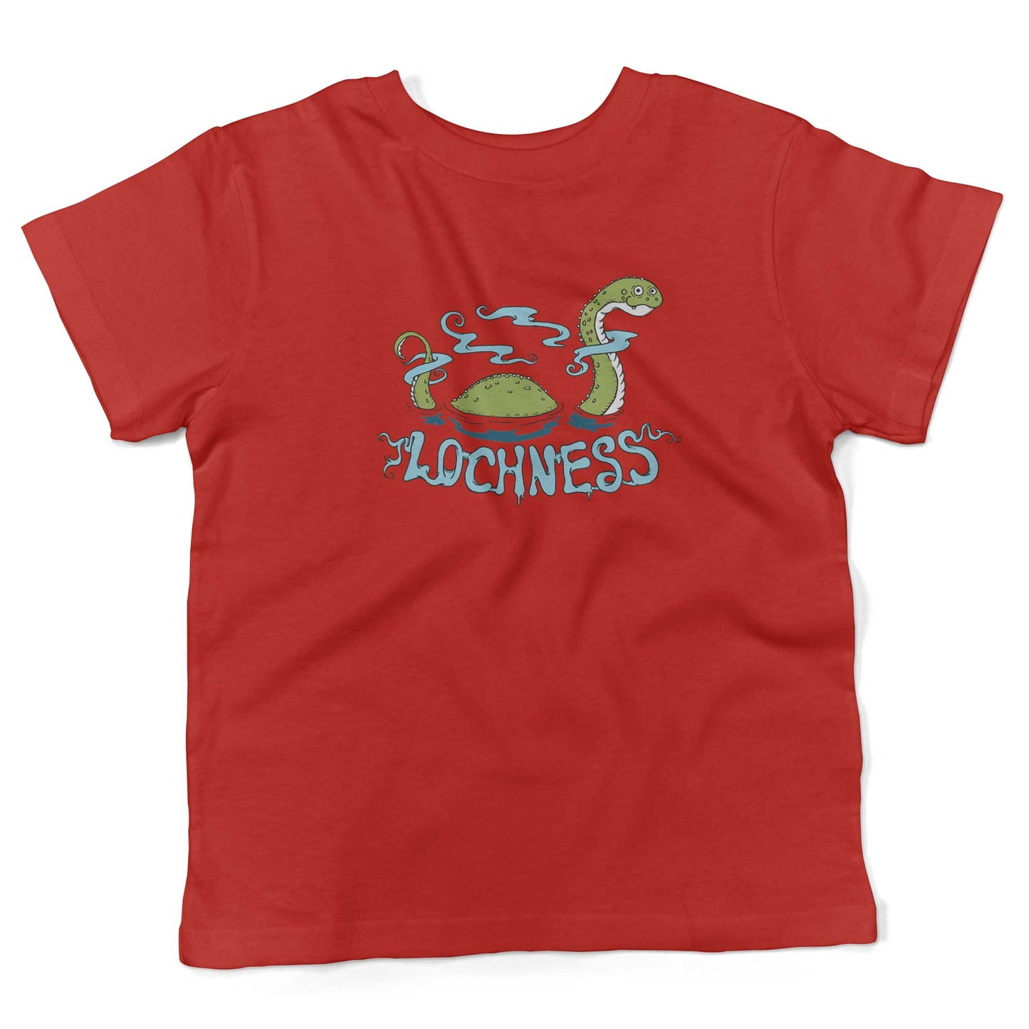 Loch Ness Monster Toddler Shirt-Red-2T