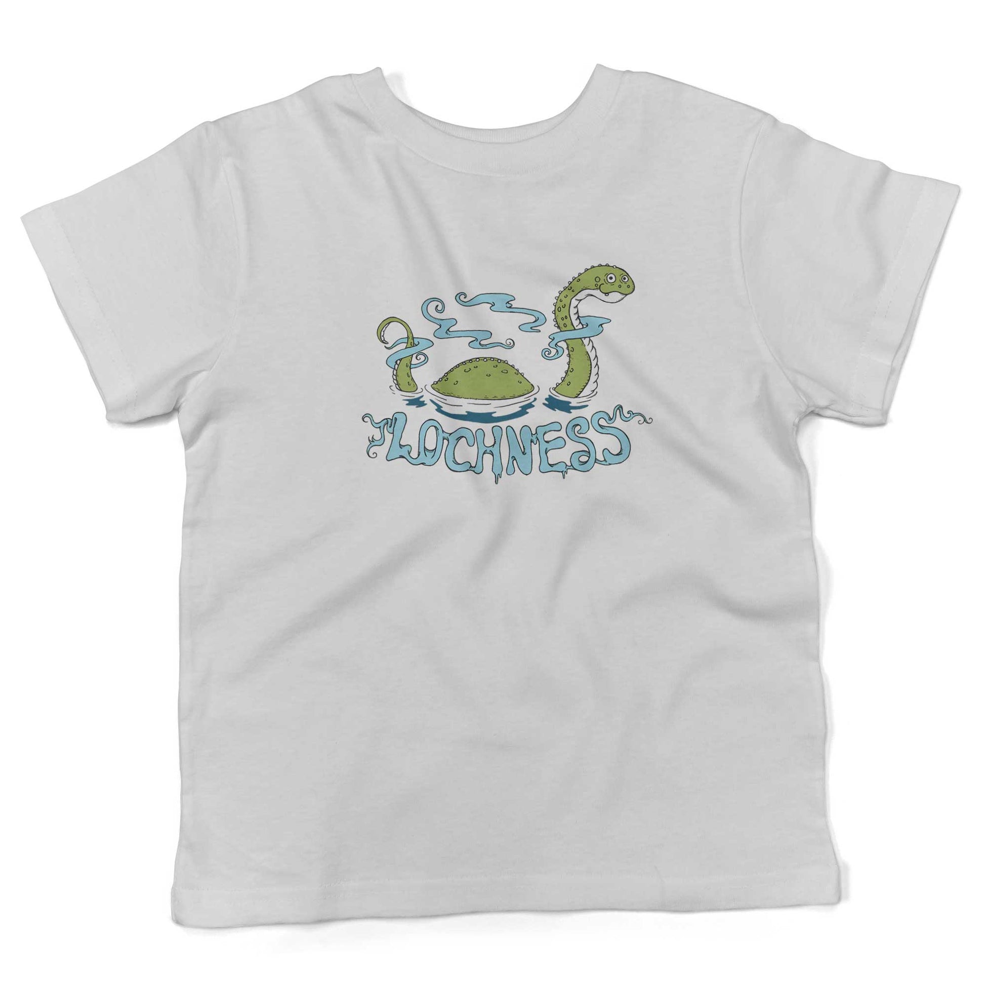 Loch Ness Monster Toddler Shirt-White-2T