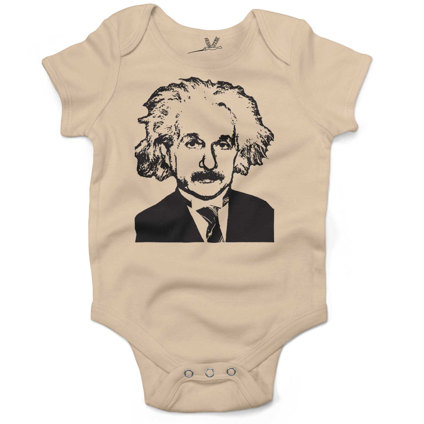 Albert Einstein Infant Bodysuit or Raglan Baby Tee-Organic Natural-3-6 months
