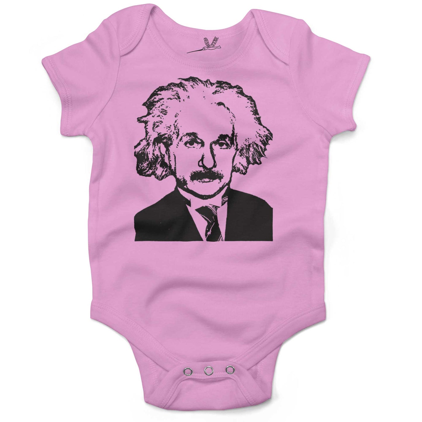 Albert Einstein Infant Bodysuit or Raglan Baby Tee-Organic Pink-3-6 months