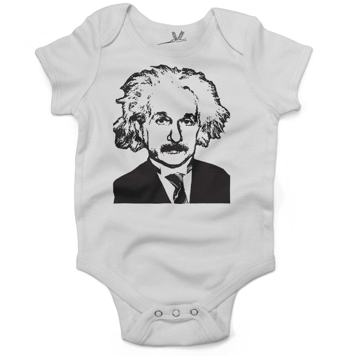 Albert Einstein Infant Bodysuit or Raglan Baby Tee-White-3-6 months