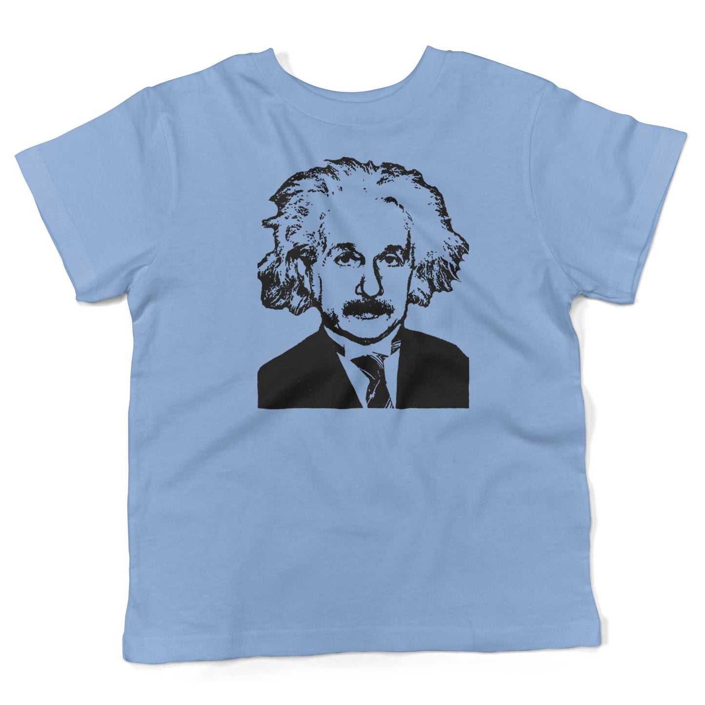 Albert Einstein Toddler Shirt-Organic Baby Blue-4T