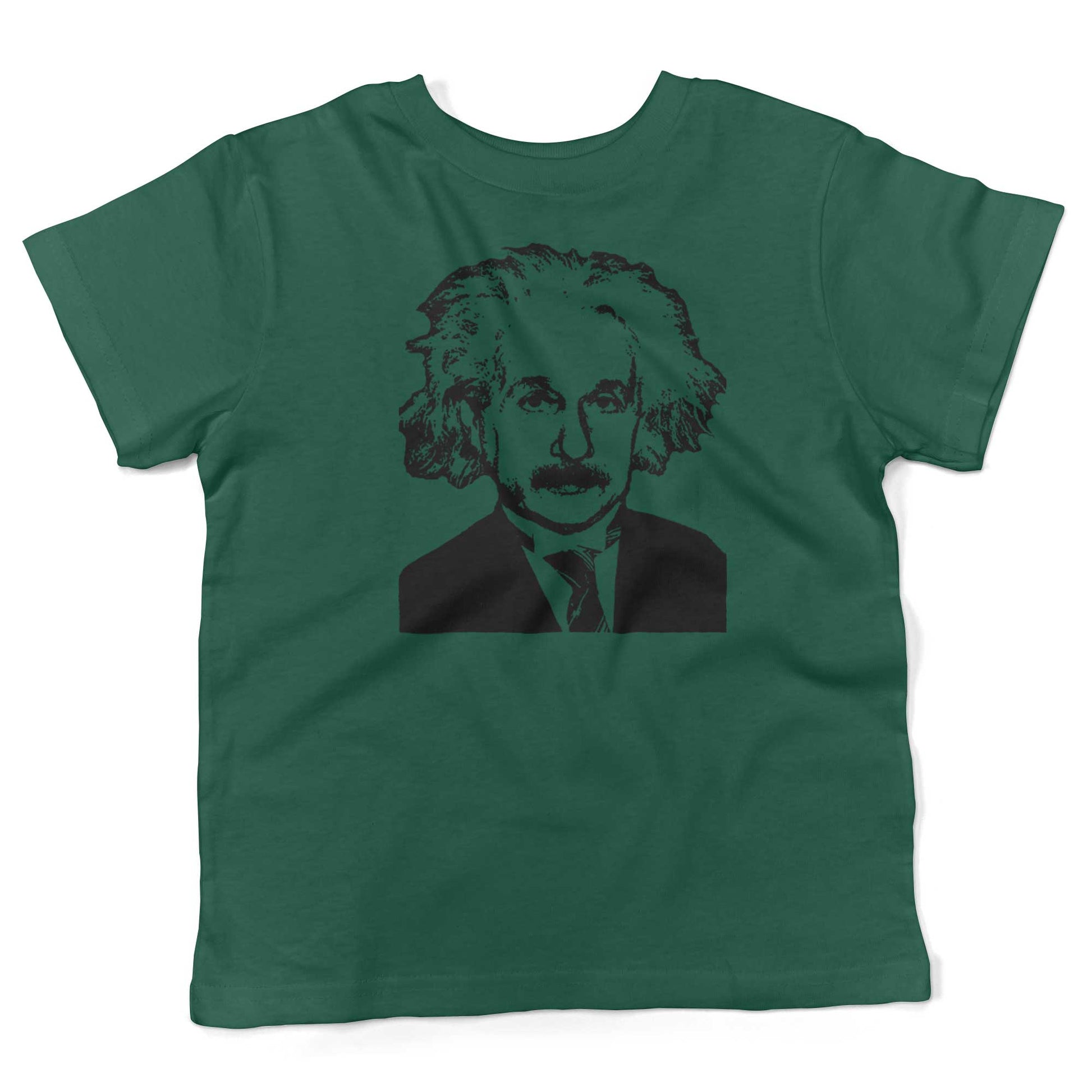 Albert Einstein Toddler Shirt-Kelly Green-2T