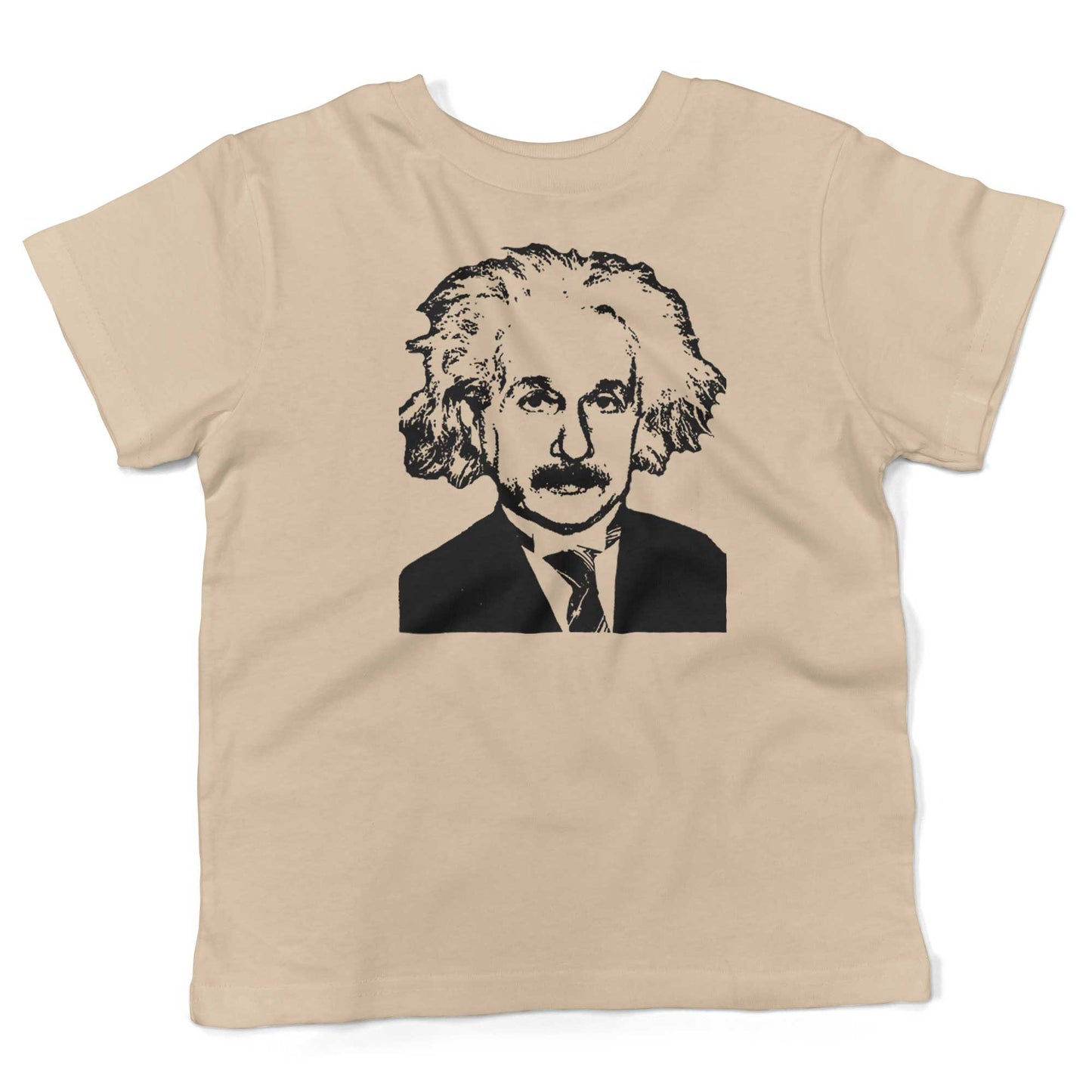 Albert Einstein Toddler Shirt-Organic Natural-2T
