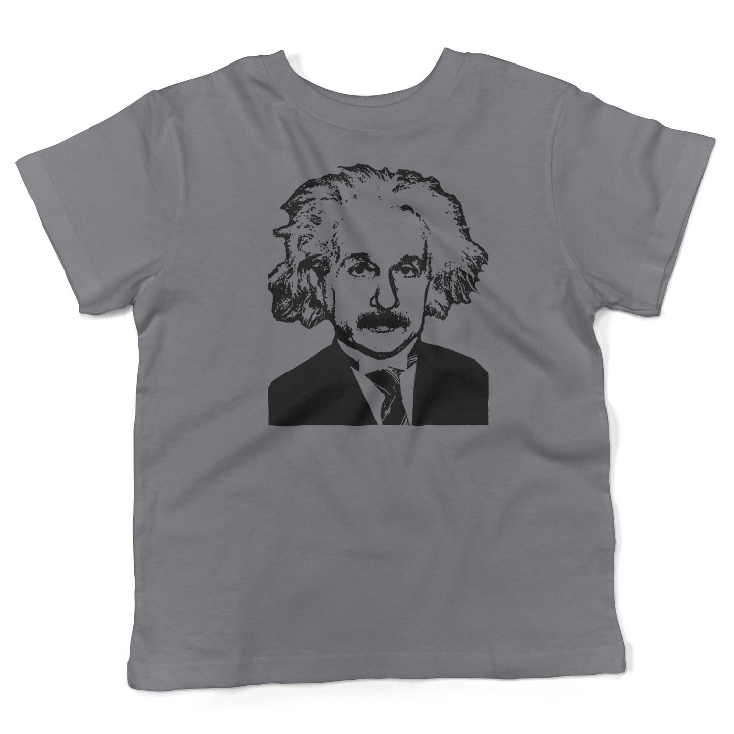 Albert Einstein Toddler Shirt-Slate-4T