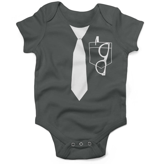 Nerdorama Infant Bodysuit or Raglan Tee-Organic Asphalt-3-6 months