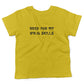 Bred For My Ninja Skills Toddler Shirt-Sunshine Yellow-2T