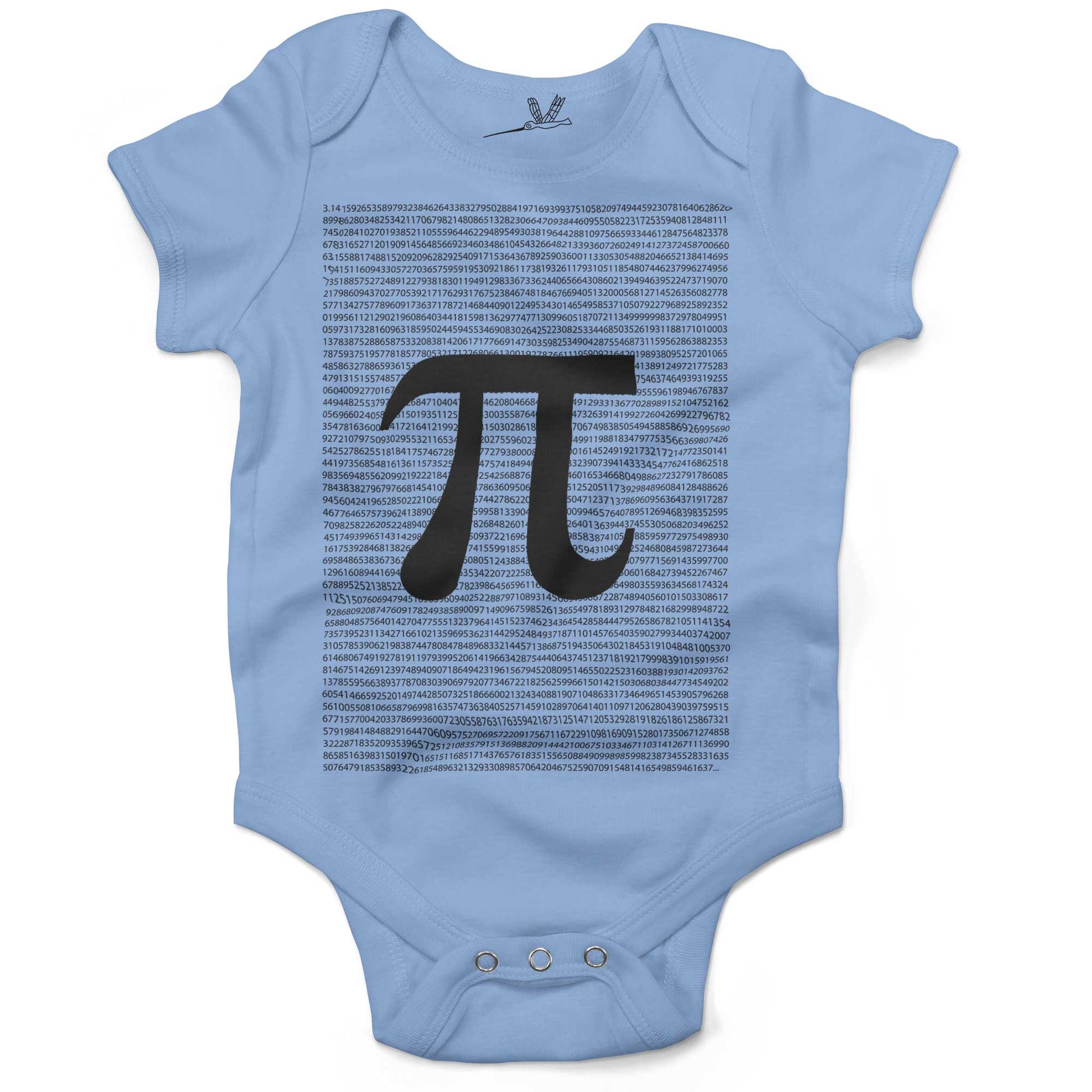 Irrational Pi Infant Bodysuit-Organic Baby Blue-3-6 months